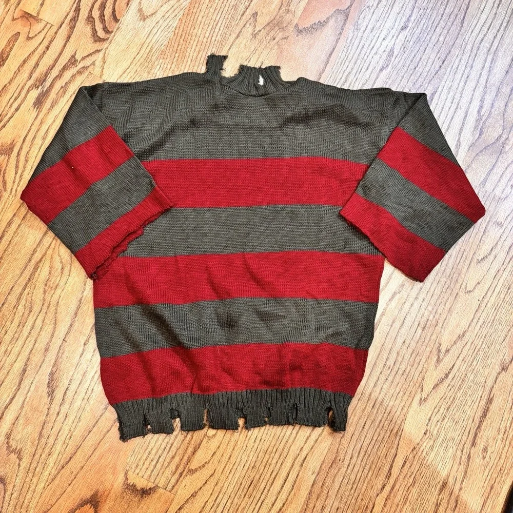 Freddy Krueger Child Sweater Costume Rubie's Nightmare On Elm Street Size M - Picture 2 of 4